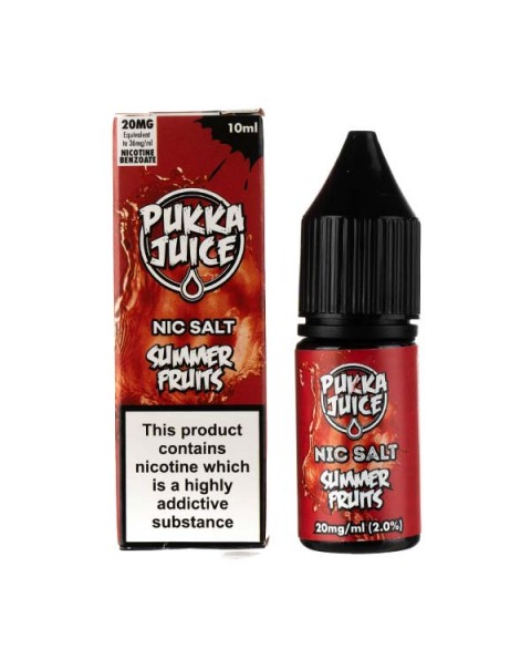 Summer Fruits Nic Salt E-Liquid by Pukka Juice