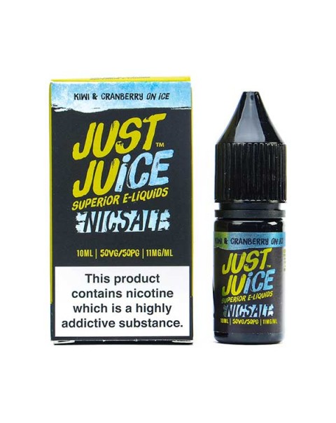 Kiwi & Cranberry On Ice Nic Salt E-Liquid by Just Juice