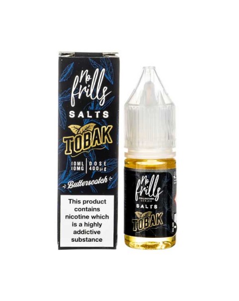 Butterscotch Tobacco Nic Salt E-Liquid by No Frills