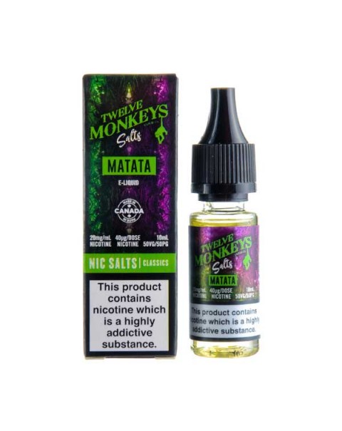 Matata Nic Salt E-Liquid by Twelve Monkeys